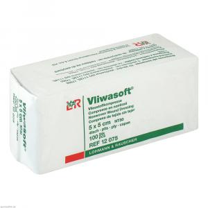 Vliwasoft® Vliesstoffkompresse 5 cm x 5 cm 4 lagig unsteril 100 Stück